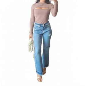 NEW SUSANA MONACO cut out shirt in coco